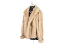 A vintage Karter woman's fur jacket, no size label, circa size 10/S.