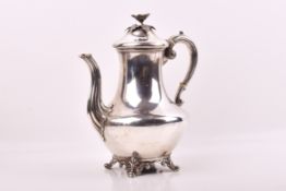 A Stirling silver hallmarked coffee pot.