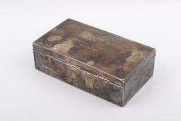 An early 20th century silver cigarette box.