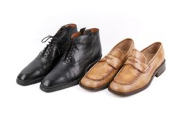 Two pairs of ladies designer shoes.