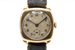 A 9ct gold gentleman's vintage wristwatch.