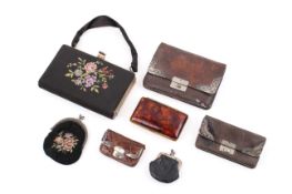 An assortment of vintage purses.