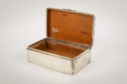 An early 20th century silver cigarette box.