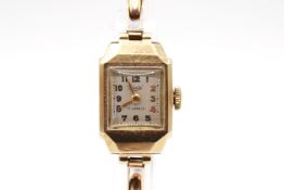 A vintage 9ct lady's Everite wristwatch.