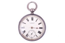 A silver case vintage J D Williams pocket watch.