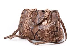 A Michael Kors 'snakeskin' pattern handbag.