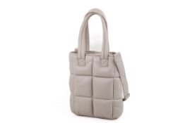 A cream sheep leather Re:Designed quilted shoulder bag.