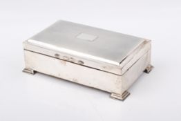 A Stirling silver hallmarked cigarette box.