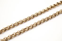 A 9ct gold belcher link chain necklace.