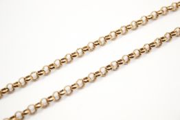 A 9ct gold belcher link chain necklace.