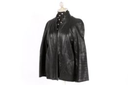 A lady's black leather Barbara Hulanicki jacket.