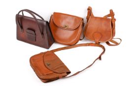 Four assorted ladies leather handbags.
