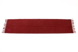 A Louis Vuitton burgundy cashmere scarf.