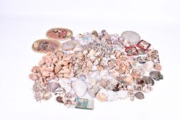 A Large quantity of sea shells.Including shells in display and natural form. Largest L35cm.