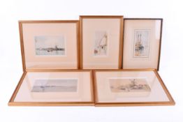 Wilfred Ball (1853 - 1917) - five small watercolours.