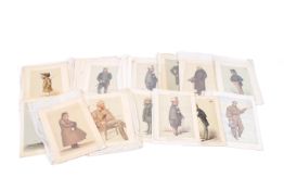 A collection of assorted Vanity Fair prints, mostly Victorian caricatures.