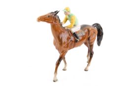 Horse Racing Interest - Beswick ceramic horse and jockey.