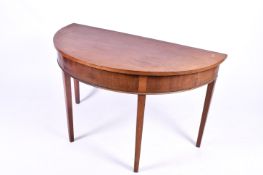 20th Century mahogany D-end table section.