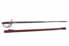 1823 pattern cavalry sword with scabbard.