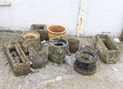 A selection of reconstituted stone garden planters.