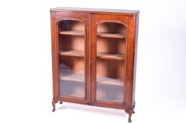 A Victorian mahogany glazed bookcase cabinet.
