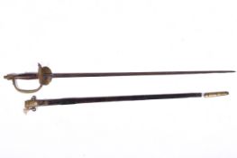 French infantry officers sword with brass fittings and hilyt.