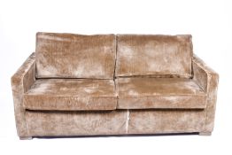 A contemporary three-seater sofa bed.