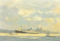 David Shepherd (1931-2017) - Liverpool, 'The Mersey', print.