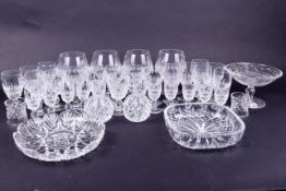 Quantity of assorted Waterford crystal drinking and other glassware.