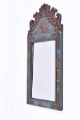 A 20th century chinoiserie style wall mirror.