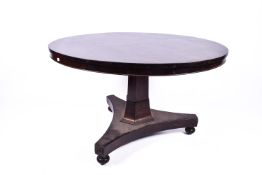 A 19th Century Regency rosewood pedestal table.