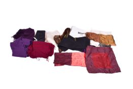 A collection of 8 ladies scarves.