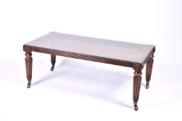 A 20th century French Louis XVI style cane top coffee table.