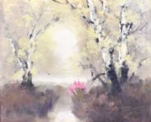 Oil on canvas - trees.