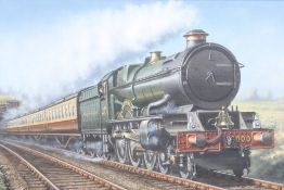 John Willis (20th Century) Oil on canvas - steam locomotive exiting a tunnel, signed lower left.