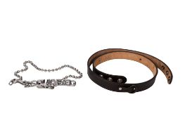 A contemporary 'DSquared2' Italian brown leather belt.