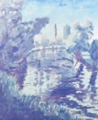 Sir Winston S. Churchill, limited edition print, titled 'The Thames At Tapley'.