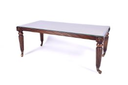 A 20th century French Louis XVI style cane top coffee table.