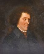 19th Century oil on canvas. Depicting a portrait of a gentleman. unsigned. Gallery label to verso.