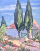 Oil on board - Villa in Provence.