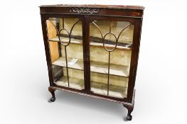An early 20th century mahogany display cabinet.