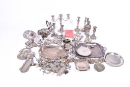 A large quantity of assorted silver plated wares in three boxes.