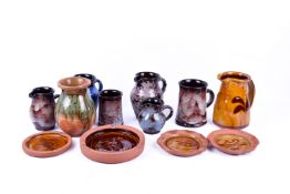 A collection of assorted studio pottery. Including Ewenny Pottery, Wales, etc.