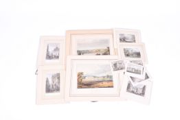 Fourteen 19th century and later coloured prints. Including two large examples after C.W.