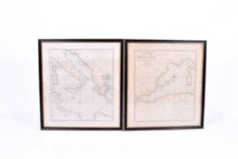 Carte Reduite de la Mer Mediterranee, Dheulland, 1737 - two of a set of three maps.