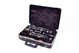 A Bundy clarinet in case.