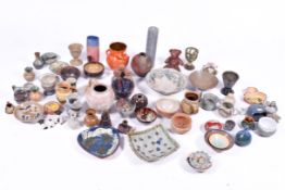 A collection of assorted 20th century studio art and other pottery items.
