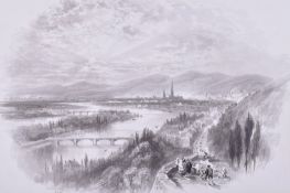 Keeley Halswelle (1831-1891) - Rouen, landscape pen and ink.