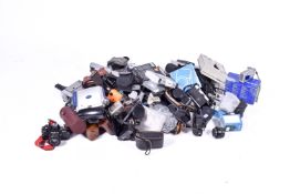 Collection of assorted 35mm film and other cameras. In two boxes.