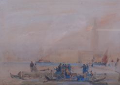 Thomas Bush Hardy (1842-1897), watercolour, Venice Early Morning, signed lower left, 23cm x 33cm,